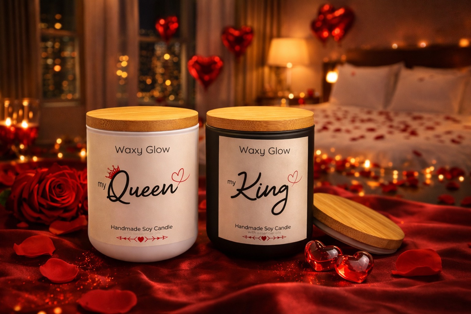 My Queen & My King – Luxury Couple Candle Set - Image 2