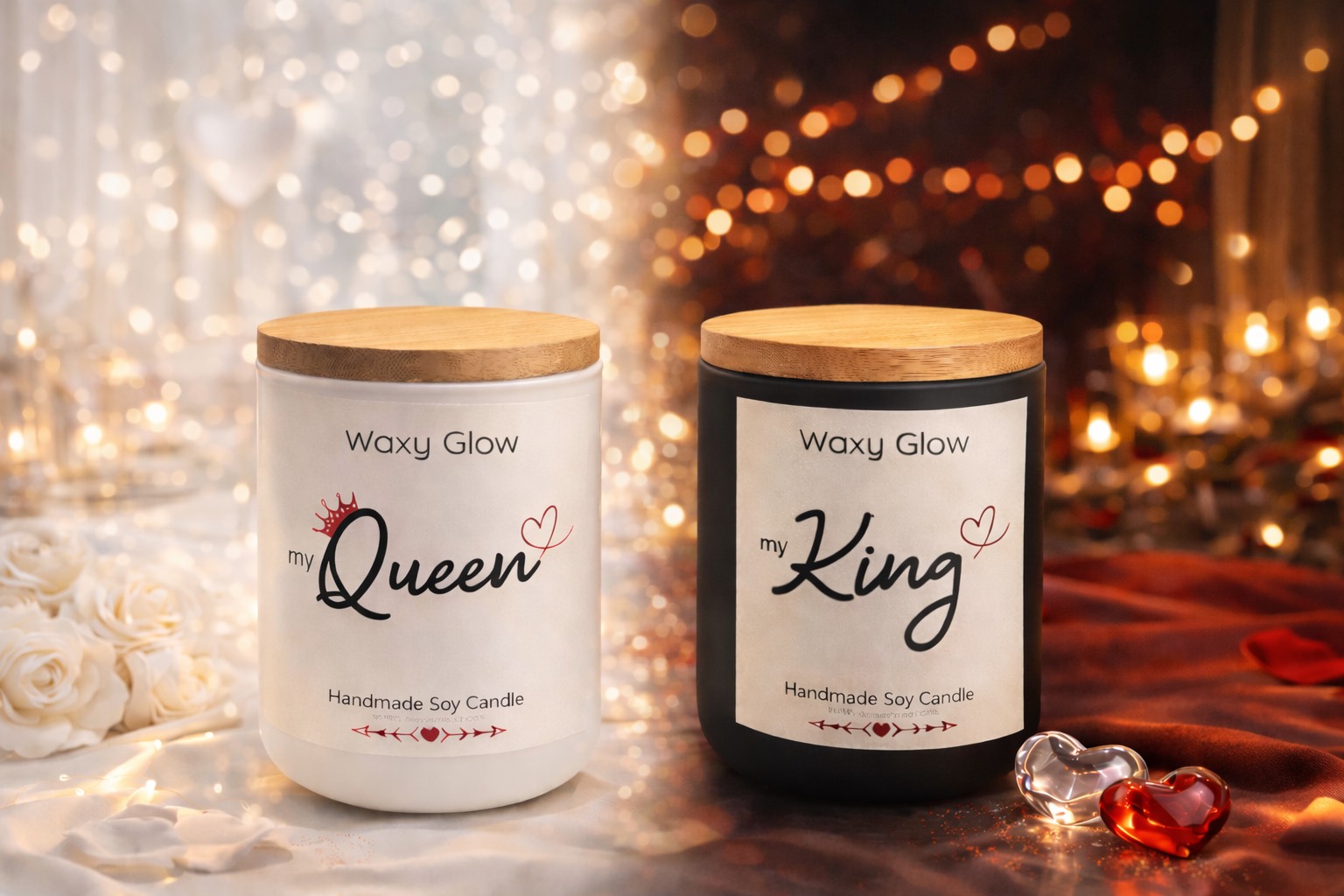 My Queen & My King – Luxury Couple Candle Set - Image 6